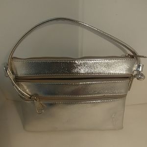 Nieman Marcus silver clutch